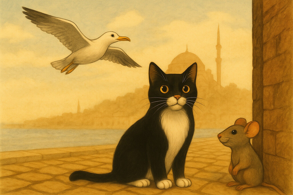 Bir Martı olan Alek, bir Kedi olan Misi ve bir fare olan Rubi bize İstanbul Hikayeleri anlatıyor.